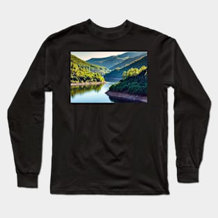 Lake between mountains Long Sleeve T-Shirt